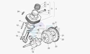 California 1100 Stone - Metal PI Special Sport/Al. PI drawing Crankshaft - piston