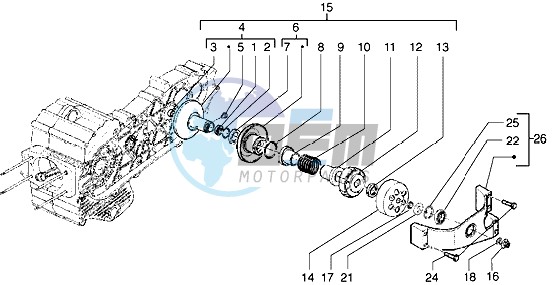 Driven pulley