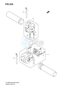 VL1500 (E3-E28) drawing HANDLE SWITCH (MODEL K7 K8 K9)