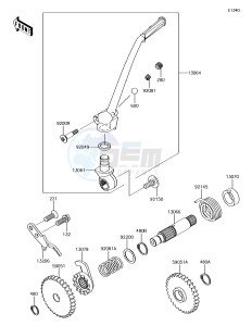 KX85-II KX85DJF EU drawing Kickstarter Mechanism