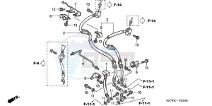 VFR8009 UK - (E / MME) drawing FRONT BRAKE HOSE (VFR800)