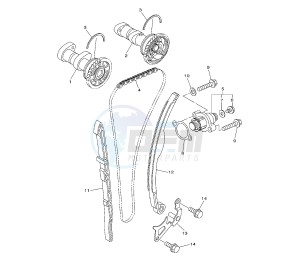 YZ F 450 drawing CAMSHAFT AND TIMING CHAIN