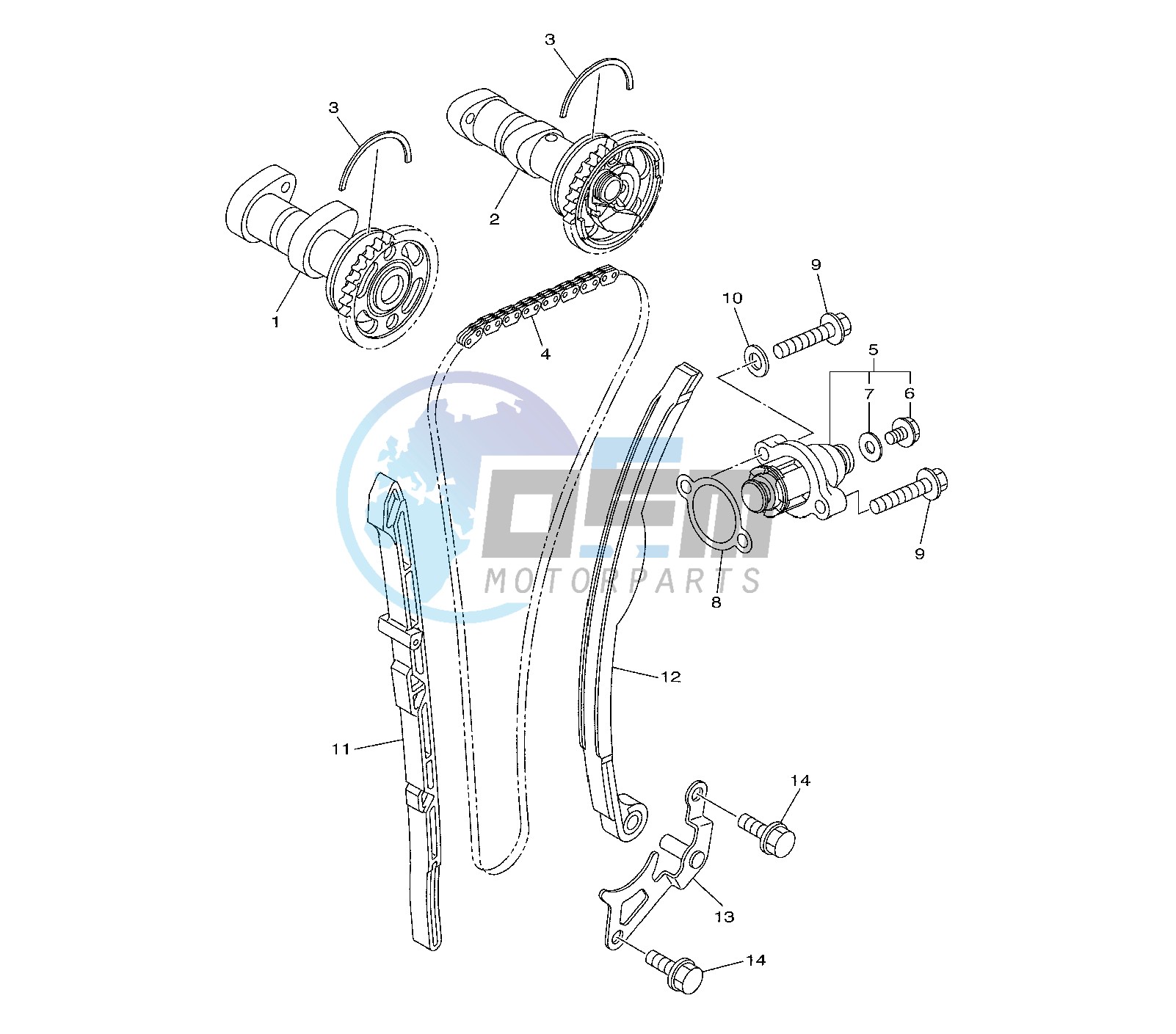 CAMSHAFT AND TIMING CHAIN