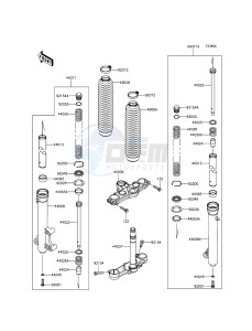 KLX125 KLX125CEF XX (EU ME A(FRICA) drawing Front Fork(JKALX125CCDA09711-)