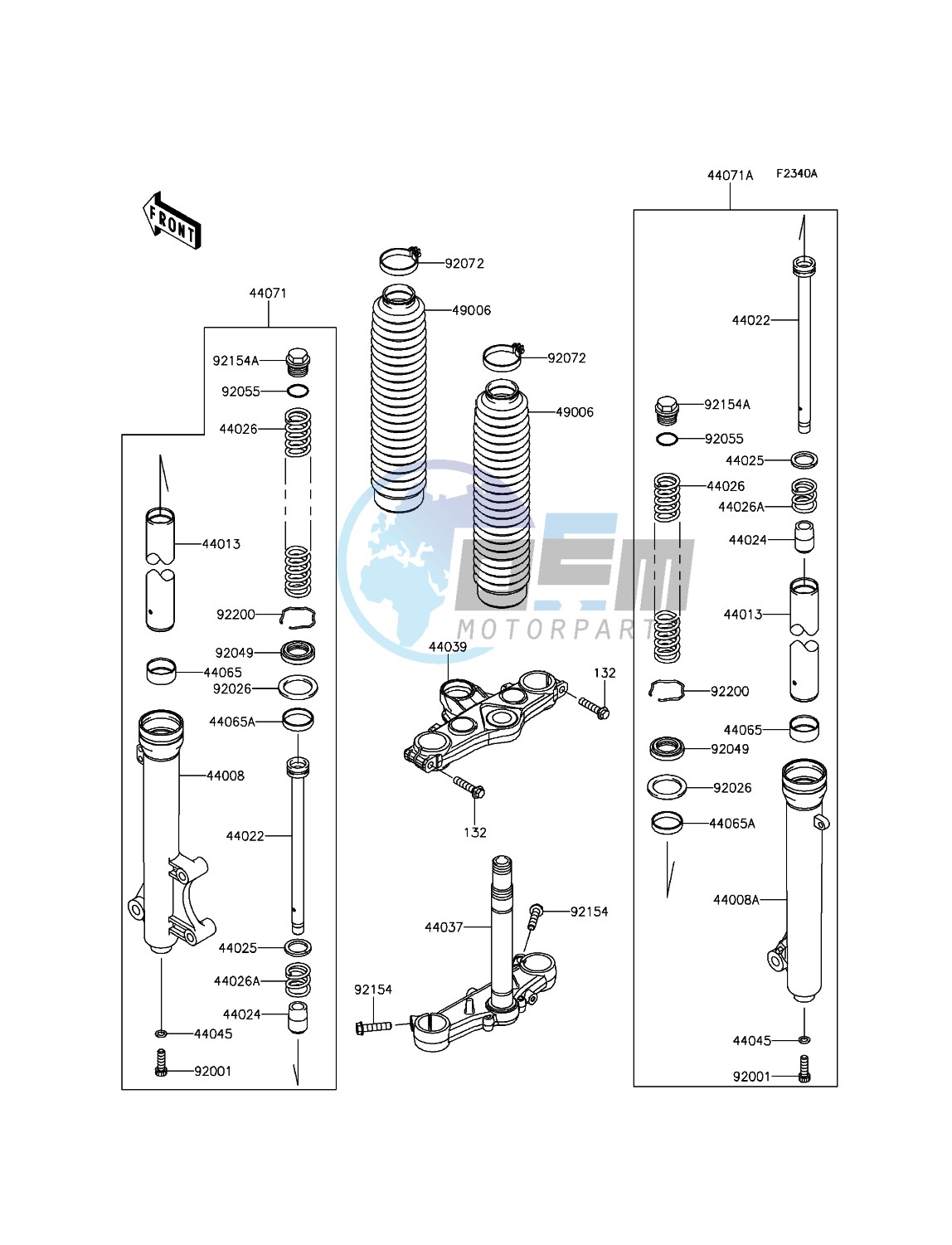 Front Fork(JKALX125CCDA09711-)