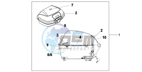 45L TOP BOX T T YPE FOP ONLY