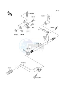 KLX110 KLX110-A4 EU drawing Gear Change Mechanism