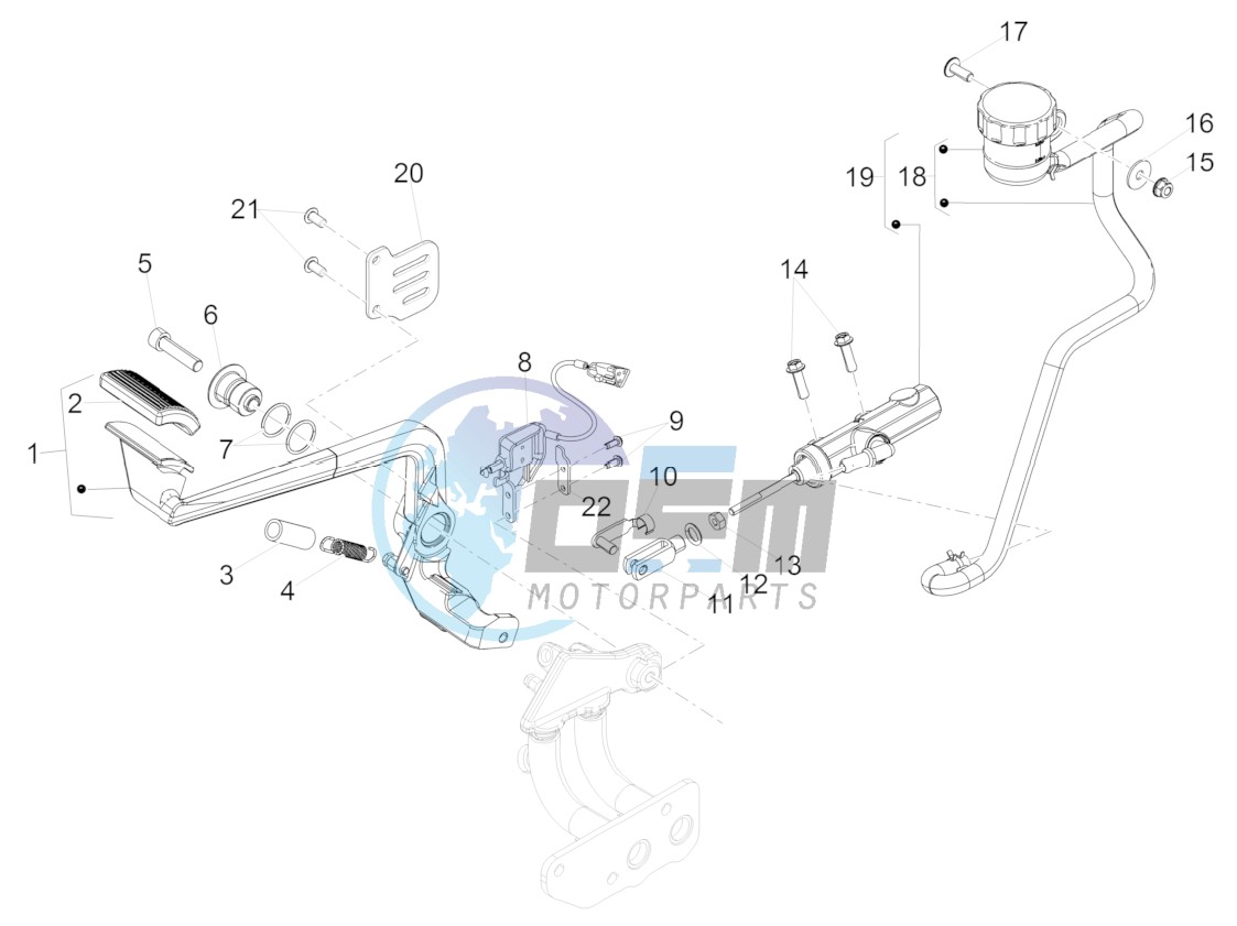 Rear master cylinder