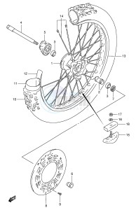 DR350 (E1) drawing FRONT WHEEL