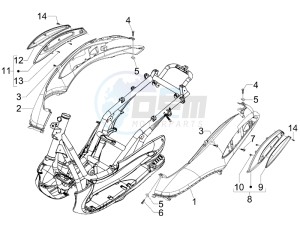 Beverly 400 ie Tourer e3 drawing Side cover - Spoiler