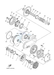 YFM550FWAD YFM550PHF GRIZZLY 550 EPS HUNTER (2LBC) drawing CLUTCH