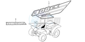 TRX300EX FOURTRAX 300 EX drawing EMBLEM (5)