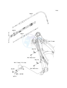 KX 250 T [KX250F] (T8F) T8F drawing CABLES