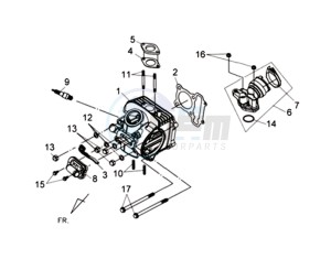 COMBIZ 50 drawing CYLINDER HEAD CPL