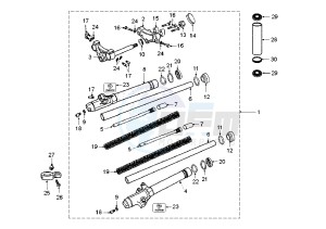 XPS SM - 50 cc drawing FRONT FORK