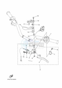 YFM700R (BMD7) drawing HANDLE SWITCH & LEVER