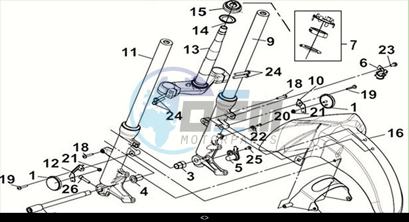 FR FENDER-STRG.STEM