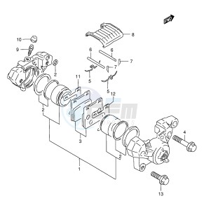 GS500 (E2) drawing REAR CALIPER