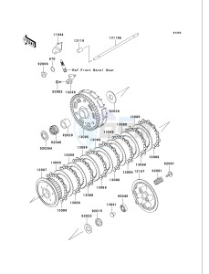 VN 750 A [VULCAN 750] (A6F) A6F drawing CLUTCH