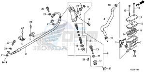 CRF250ME CRF250M UK - (E) drawing REAR BRAKE MASTER CYLINDER