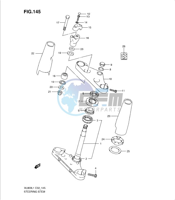 STEERING STEM (VL800TL1 E24)