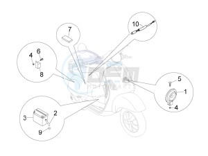 LX 50 4T-4V NL drawing Control switches - Battery - Horn