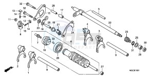 VFR1200FDC VFR1200F Dual Clutch E drawing GEARSHIFT DRUM (VFR1200FD)