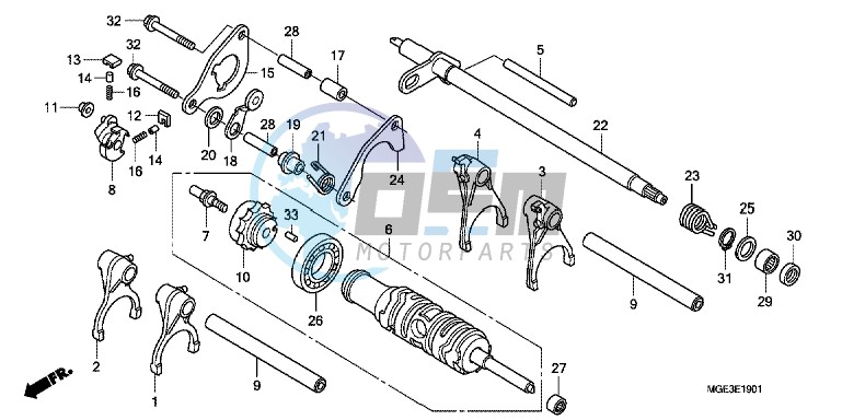 GEARSHIFT DRUM (VFR1200FD)