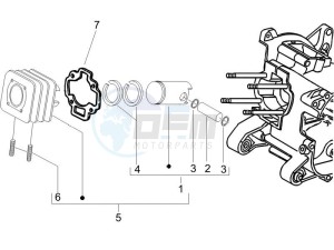 Fly 50 2t drawing Cylinder-piston-wrist pin unit