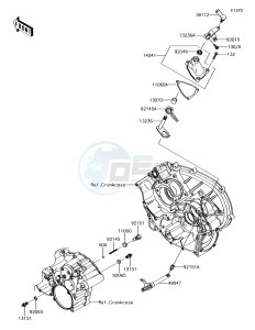 BRUTE FORCE 750 4x4i EPS KVF750HGF EU drawing Gear Change Mechanism