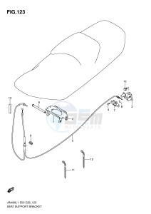 AN400 (E03) Burgman drawing SEAT SUPPORT BRACKET