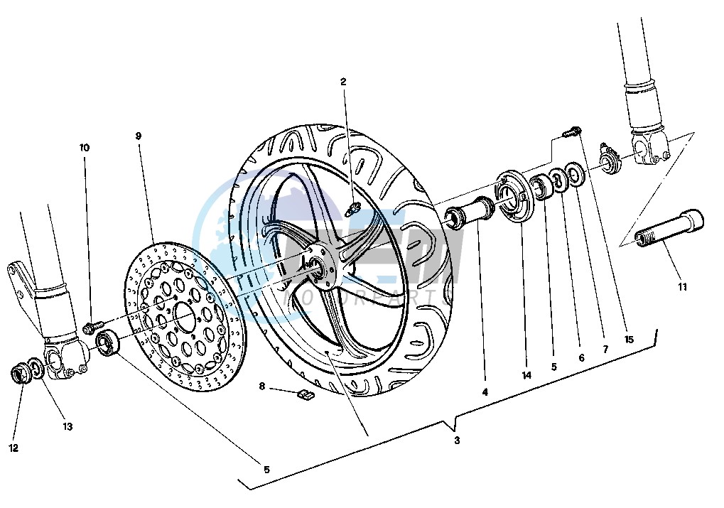 FRONT WHEEL 6 SPOKES (1ST SERIE)