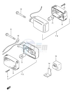 AX100 (E94) drawing TURN SIGNAL LAMP (MODEL V E94,P36,P48)