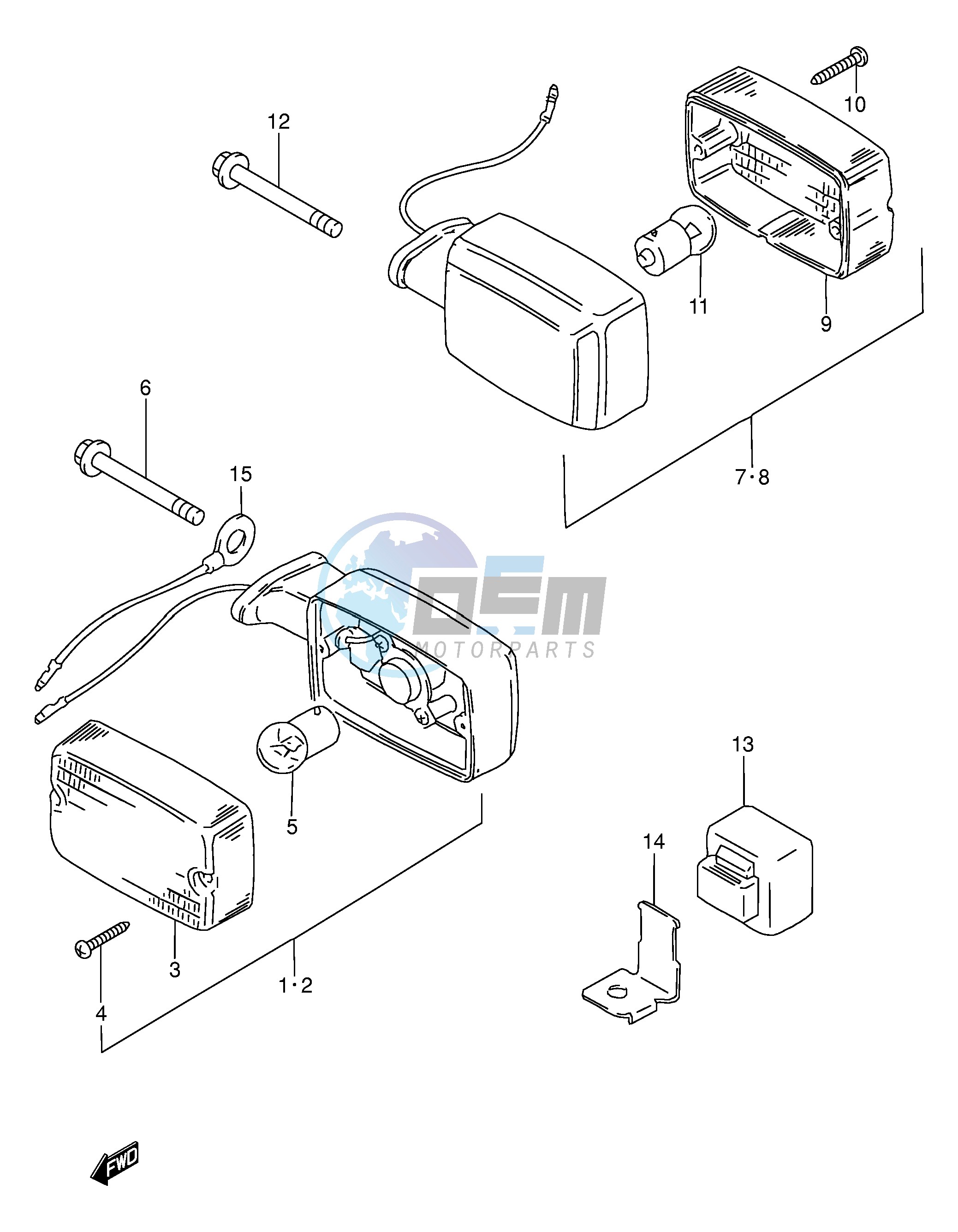 TURN SIGNAL LAMP (MODEL V E94,P36,P48)