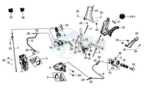 GTS 125 EVO drawing FRONT FORK/ FRONT WHEEL / FRONT FENDER