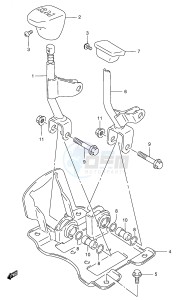 LT-F300 (E24) drawing TRANSMISSION LEVER