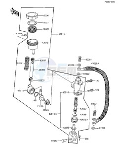 ZX 1100 A [GPZ] (A1-A2) [GPZ] drawing REAR MASTER CYLINDER