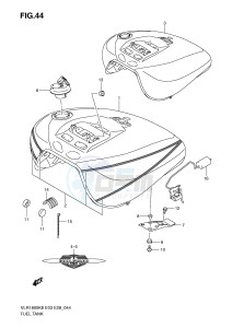 VLR1800 (E3-E28) drawing FUEL TANK (VLR1800TK8 TK9)