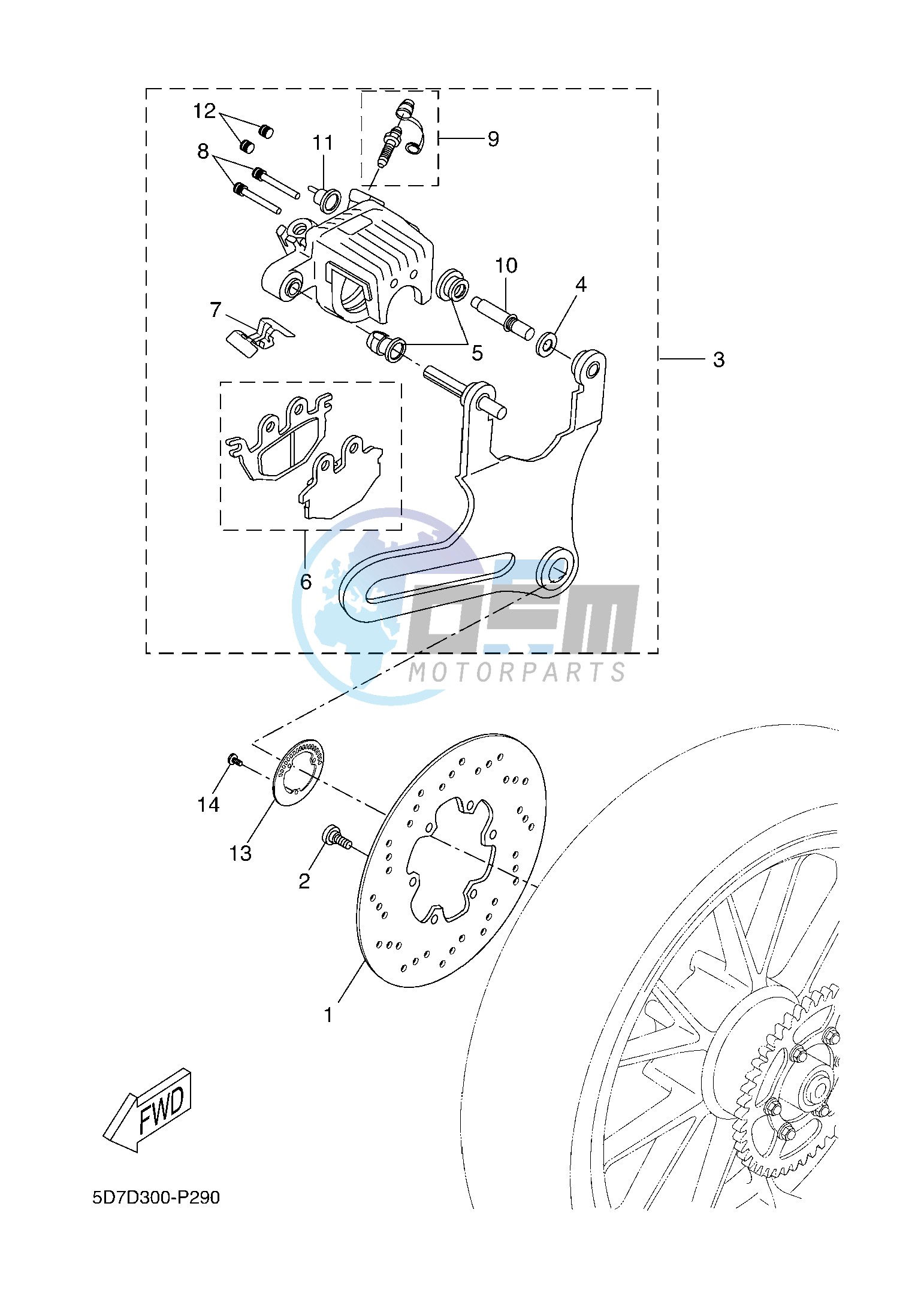 REAR BRAKE CALIPER