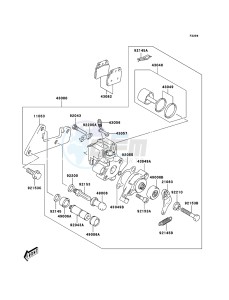 KFX400 KSF400A6F EU drawing Rear Brake