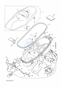 YP125RA XMAX 125 ABS (BL27) drawing SEAT