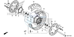 VFR1200XDF CrossTourer - VFR1200X Dual Clutch 2ED - (2ED) drawing FRONT WHEEL