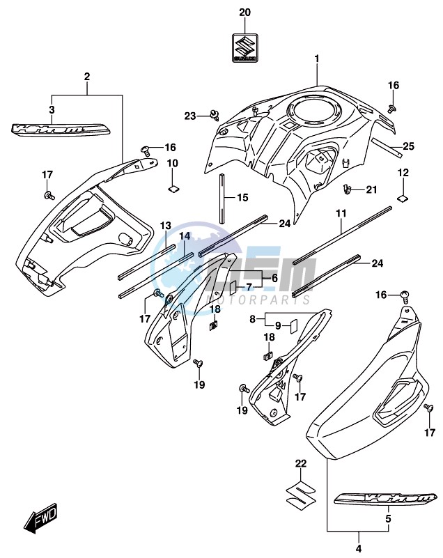 FUEL TANK COVER (DL1000XAL8 E21)