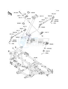 KVF 650 E [BRUTE FORCE 650 4X4 HARDWOODS GREEN HD] (E1) E1 drawing FRAME