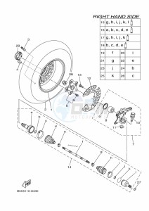 YFM700FWBD KODIAK 700 EPS (BGFM) drawing FRONT WHEEL 2