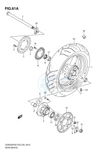 GSX650F (E3-E28) Katana drawing REAR WHEEL (GSX650FAK9 FAL0)