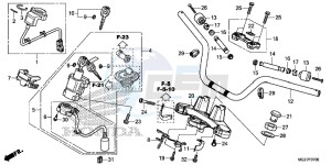 CB500XE CB500X ABS UK - (E) drawing HANDLE PIPE/ TOP BRIDGE