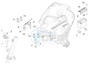 Fly 50 4T 2V 25-30Km/h drawing Remote control switches - Battery - Horn