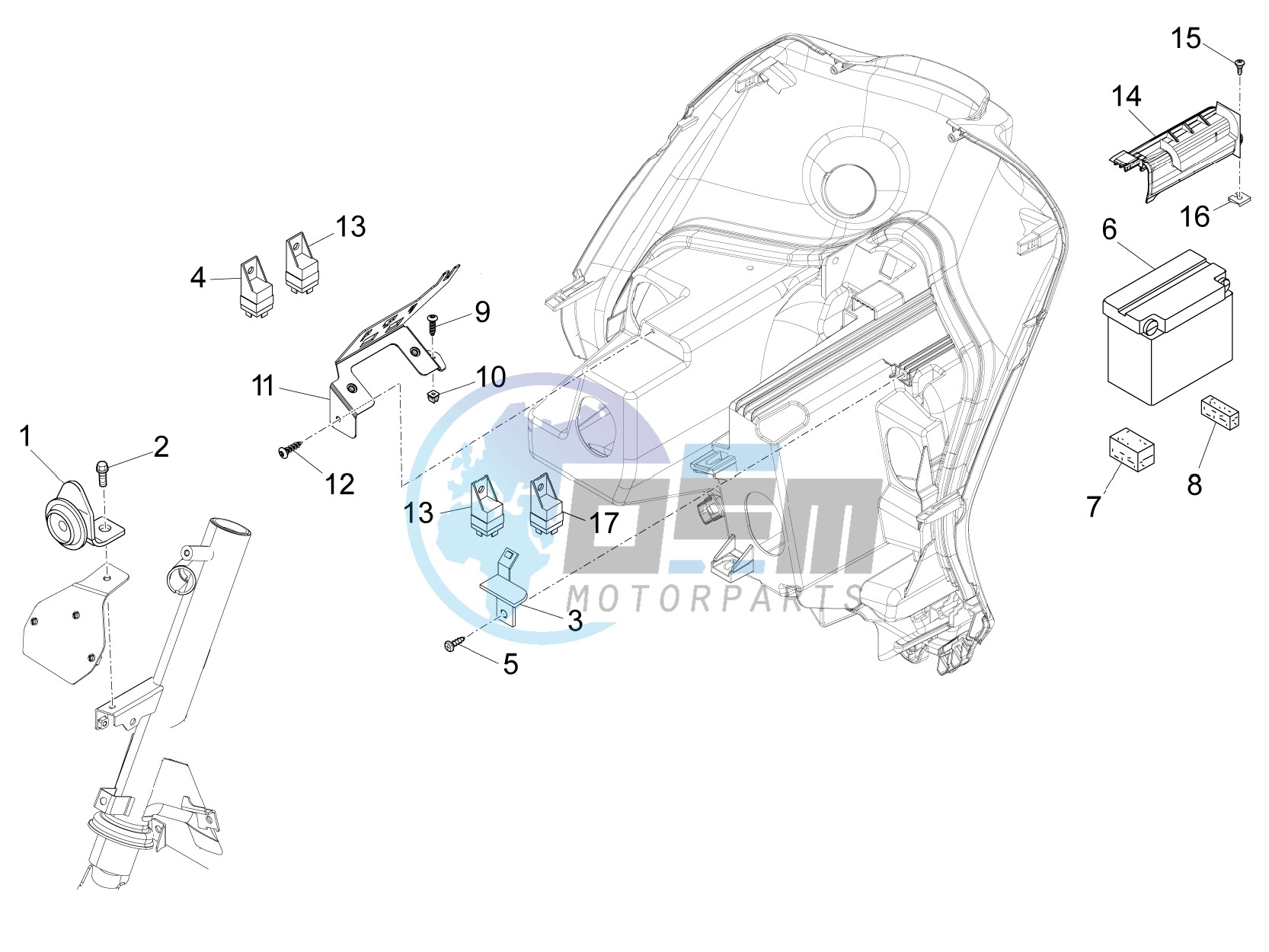 Remote control switches - Battery - Horn