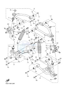 YFM300 RAPTOR 300 (1SC2 1SC3 1SC1 1SC1) drawing FRONT SUSPENSION & WHEEL